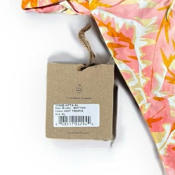 🌻NEW w.tags REVOLVE Stone Fox Swim Bijou Hot Tropics Cheeky Bikini Bottoms XL - Picture 6 of 11